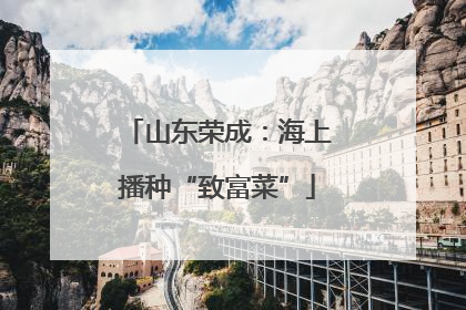山东荣成：海上播种“致富菜”