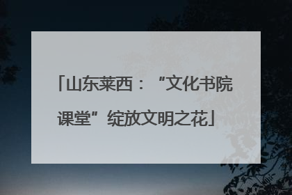 山东莱西：“文化书院课堂”绽放文明之花
