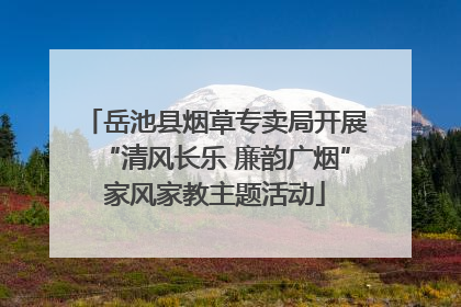 岳池县烟草专卖局开展“清风长乐 廉韵广烟”家风家教主题活动