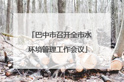 巴中市召开全市水环境管理工作会议
