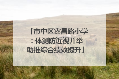 市中区鑫昌路小学：体测防近视并举 助推综合绩效提升