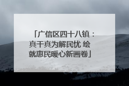 广信区四十八镇：真干真为解民忧 绘就惠民暖心新画卷