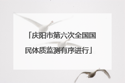 庆阳市第六次全国国民体质监测有序进行