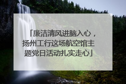 廉洁清风进脑入心，扬州工行这场航空馆主题党日活动扎实走心