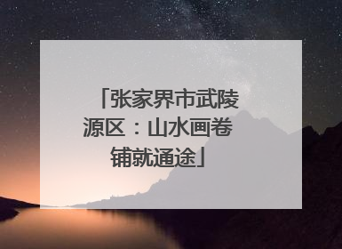张家界市武陵源区：山水画卷铺就通途