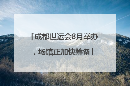 成都世运会8月举办，场馆正加快筹备