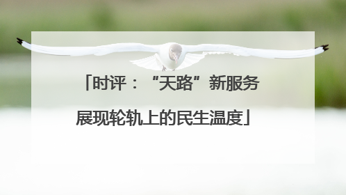 时评：“天路”新服务展现轮轨上的民生温度