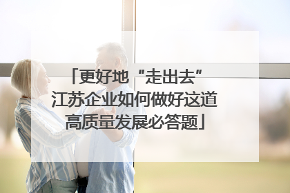 更好地“走出去” 江苏企业如何做好这道高质量发展必答题