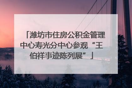潍坊市住房公积金管理中心寿光分中心参观“王伯祥事迹陈列展”