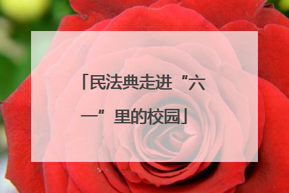 民法典走进“六一”里的校园