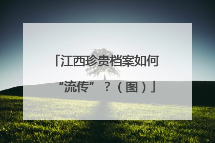 江西珍贵档案如何“流传”?(图)