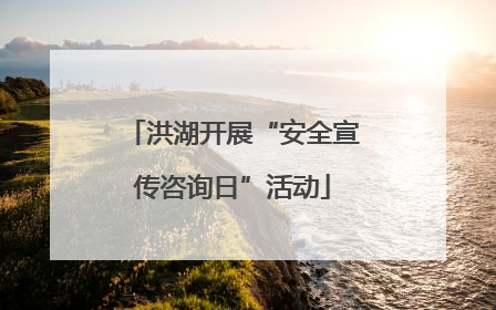 洪湖开展“安全宣传咨询日”活动