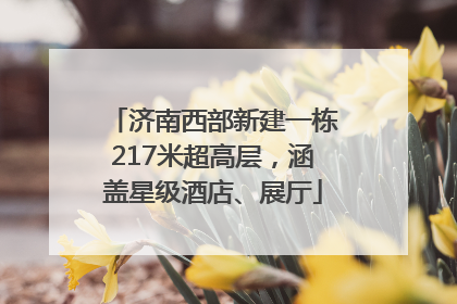 济南西部新建一栋217米超高层，涵盖星级酒店、展厅
