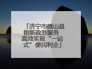 济宁市微山县创新政务服务 高效实现“一站式”便民利企
