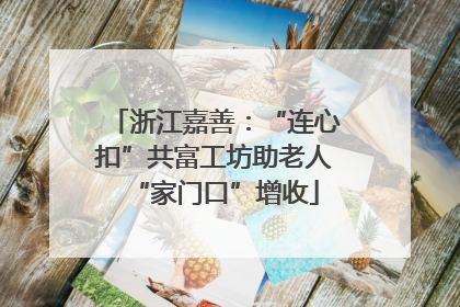 浙江嘉善：“连心扣”共富工坊助老人“家门口”增收