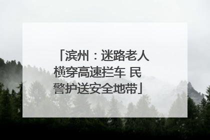 滨州：迷路老人横穿高速拦车 民警护送安全地带