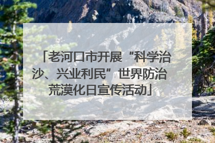 老河口市开展“科学治沙、兴业利民”世界防治荒漠化日宣传活动