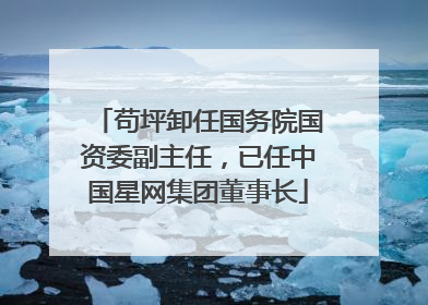 苟坪卸任国务院国资委副主任，已任中国星网集团董事长
