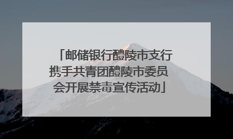 邮储银行醴陵市支行携手共青团醴陵市委员会开展禁毒宣传活动