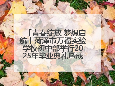 青春绽放 梦想启航丨菏泽市万福实验学校初中部举行2025年毕业典礼暨成长礼赞活动