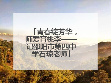 青春绽芳华，师爱育桃李——记邵阳市第四中学石琼老师