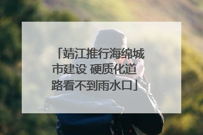 靖江推行海绵城市建设 硬质化道路看不到雨水口