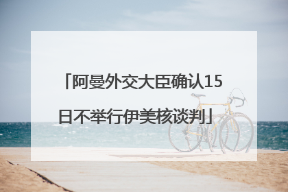 阿曼外交大臣确认15日不举行伊美核谈判