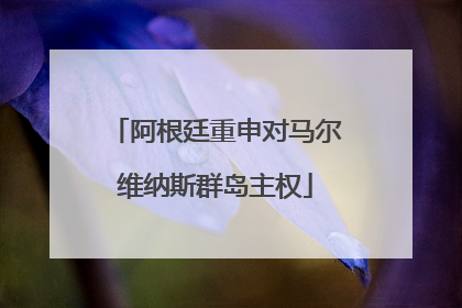 阿根廷重申对马尔维纳斯群岛主权