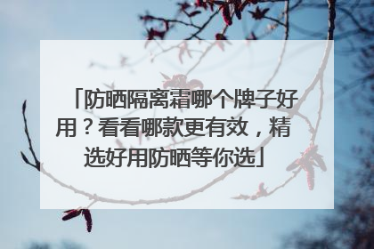 防晒隔离霜哪个牌子好用？看看哪款更有效，精选好用防晒等你选
