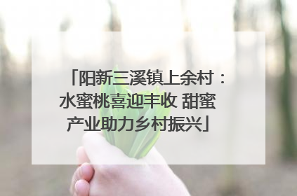 阳新三溪镇上余村：水蜜桃喜迎丰收 甜蜜产业助力乡村振兴