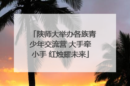 陕师大举办各族青少年交流营 大手牵小手 红烛耀未来