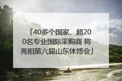 40多个国家、超200名专业国际采购商 将亮相第六届山东体博会