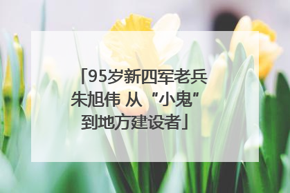 95岁新四军老兵朱旭伟 从“小鬼”到地方建设者