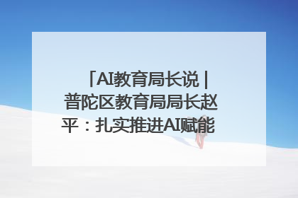 AI教育局长说 | 普陀区教育局局长赵平：扎实推进AI赋能教育，着力打造“适合教育”新体系