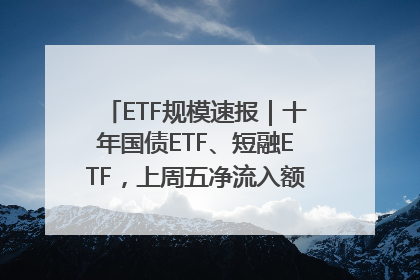 ETF规模速报｜十年国债ETF、短融ETF，上周五净流入额均超20亿元